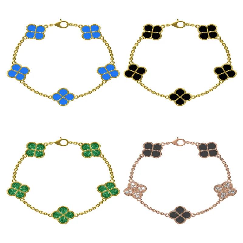 Luxury fashion 18K gold Shamrock earrings famous  love brand Shamrock bracelet design jewelry