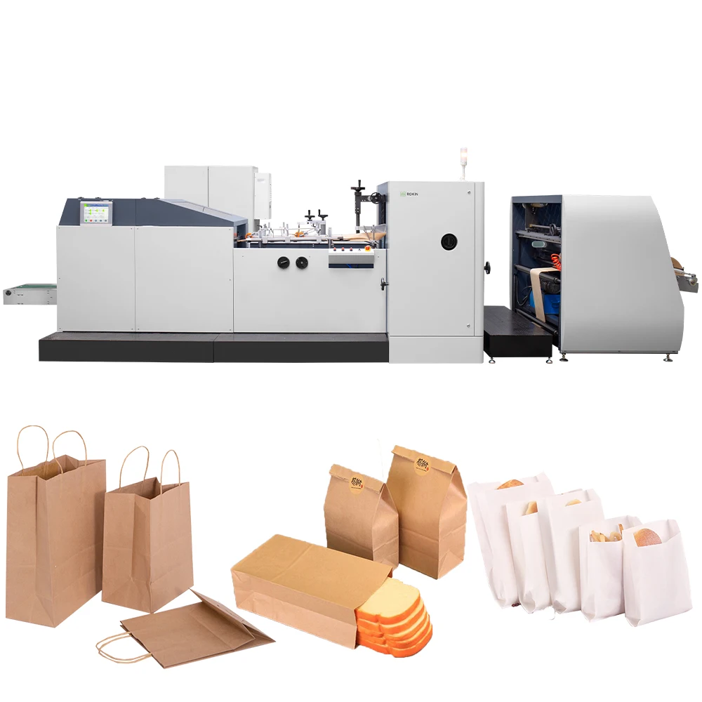 ROKIN BRAND Certificado CE Maquina productora de bolsas de papel kraft