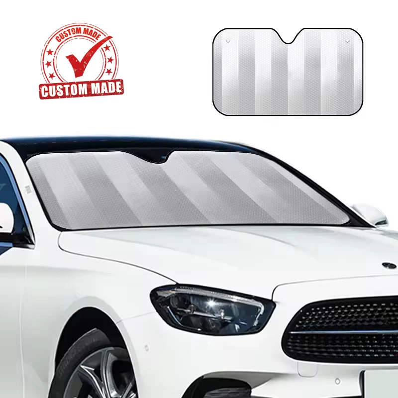Universal Car Front Window Bubble Block Heat and Foldable Sun UV Rays Car Sunshade with custom logo