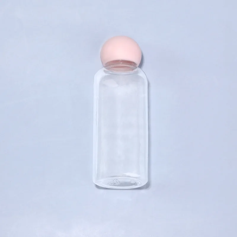 50ml emulsion bottle ball cap PET clear plastic bottle inner plug ball cap pink biue wholesale