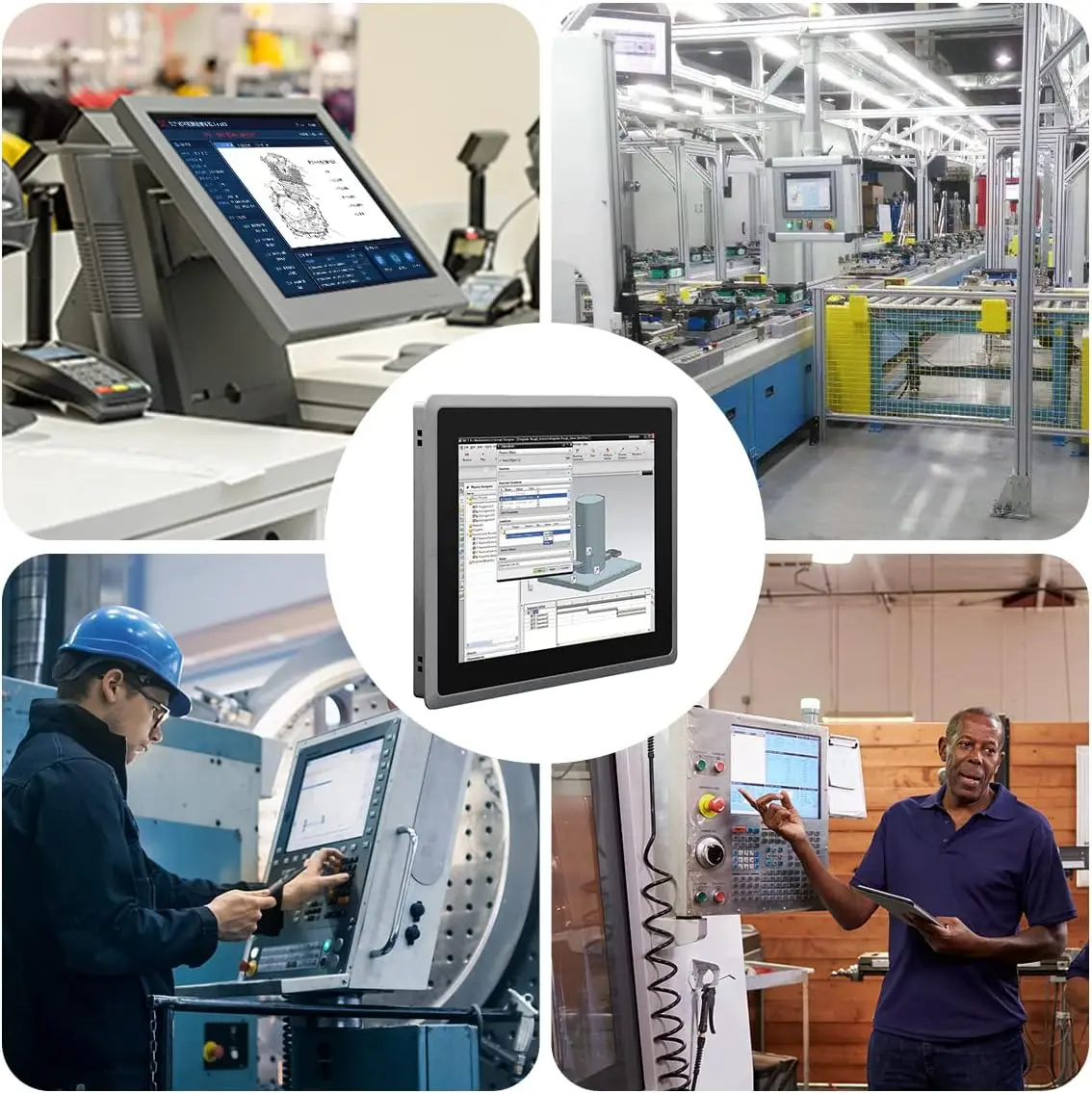 industrial HMI panel touch industrial pc waterproof all in one computer phoenix terminal win i3 i5 industrial panel pc 19 inch