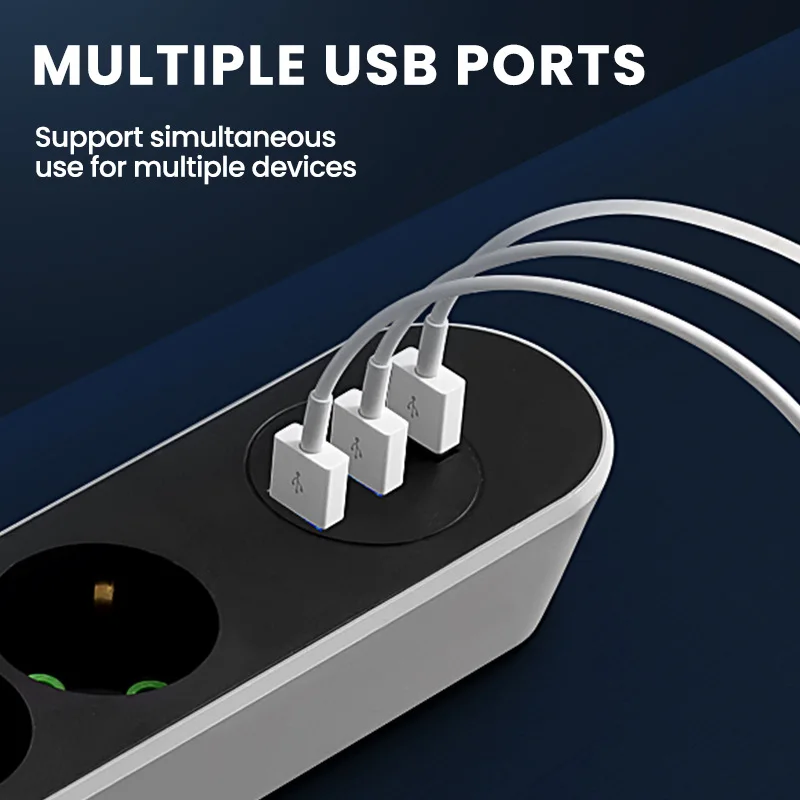 Электрический сетевой фильтр с USB-портами