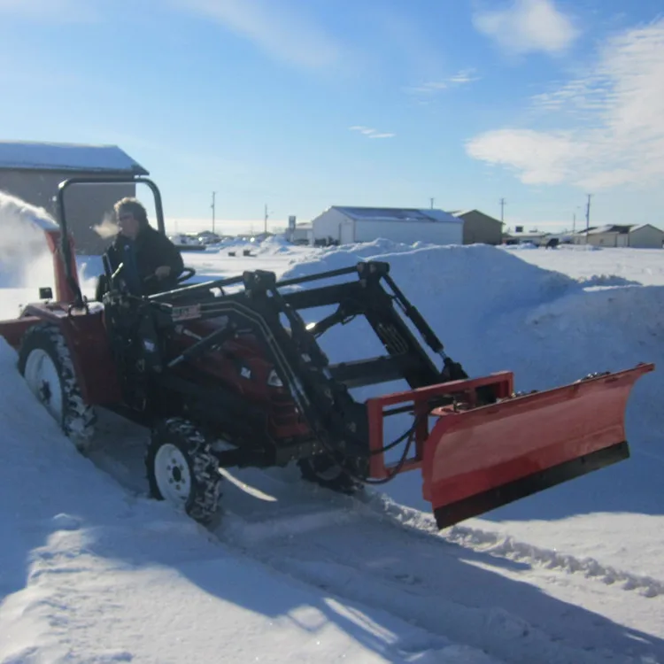 Mini farm tractor front end loader mounted removable snow plow snow blade for sale in Canada America