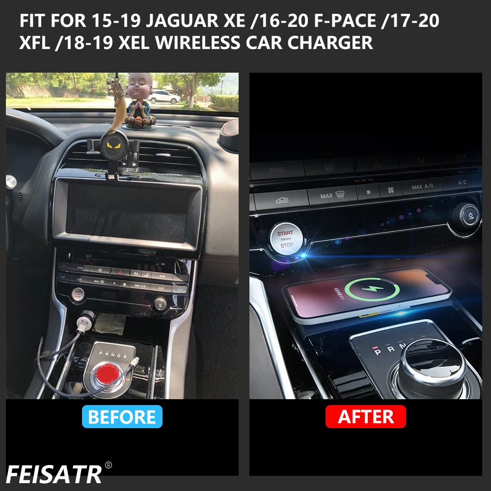 Versatile 3-in-1 15W fast wireless charger Portable fast wireless charging station for Jaguar 16-20