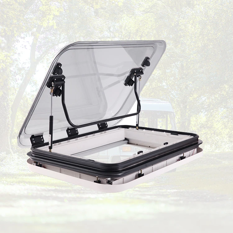 Professional Manufacturer Aluminum alloy material RV Skylight with LED lights 960*650mm RV skylight & rv trailer roof window