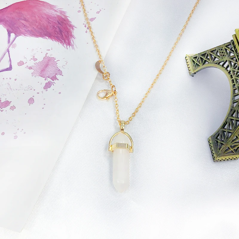 Yongze Fashion Moon And Stone Pendant Necklace Fine Metal Chain Necklace For Women