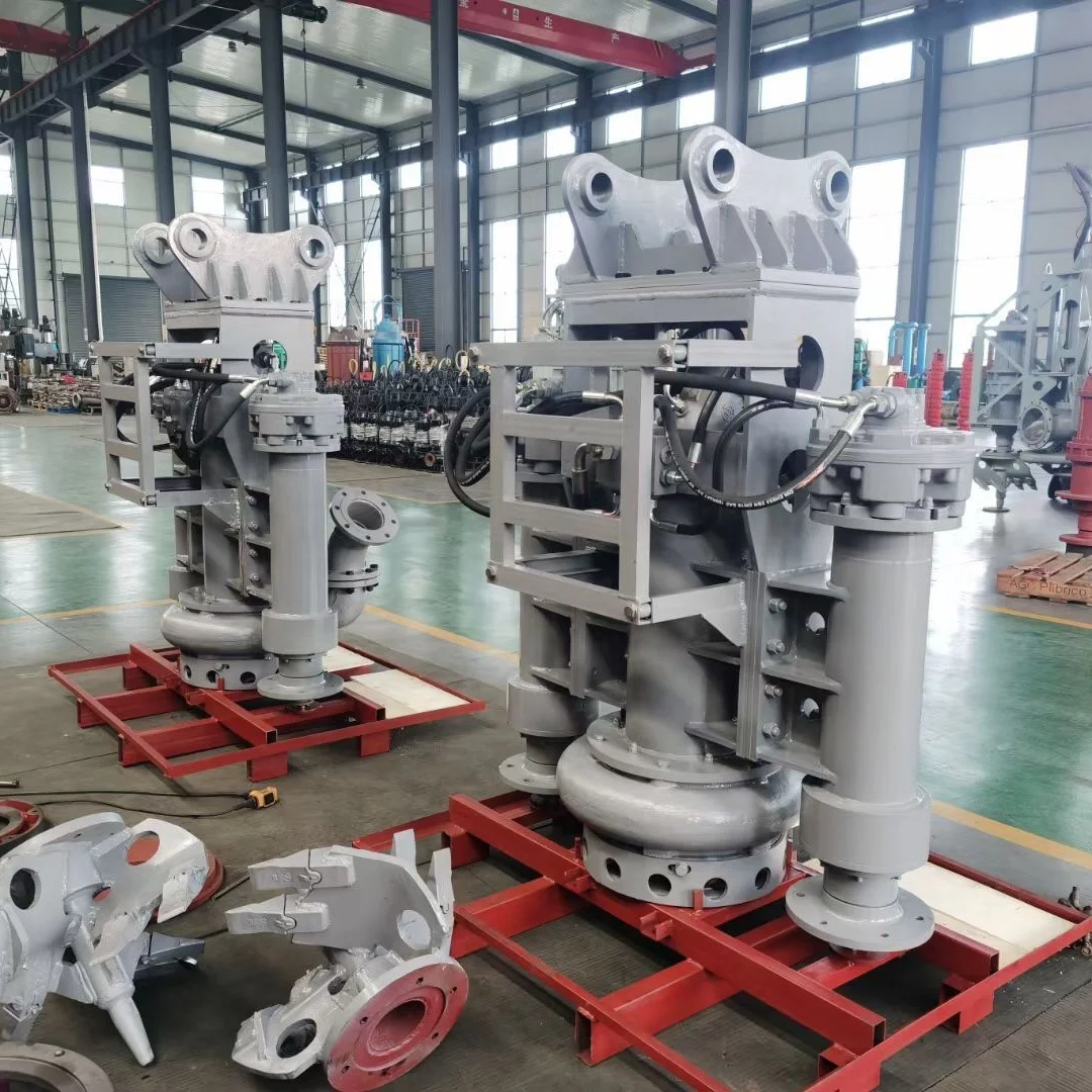 Excavator Dredge Pumps Attachment Mounted Sediment Pumps Hydraulic Submersible Slurry Pump With stirrer