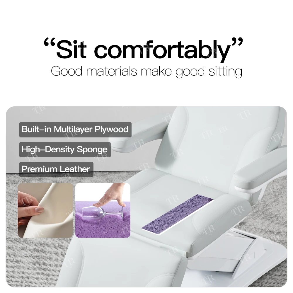 Turri Professional Reclining Chair For Beauty Salon Furniture Lifting Adjustable Electric Beauty Bed Leather Facial Bed