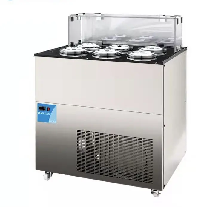 {MEHEN MCB6} 6 Barrels Gelato Machine Ice Cream Display Machine Italian Gelato Pozzetti Display Freezer