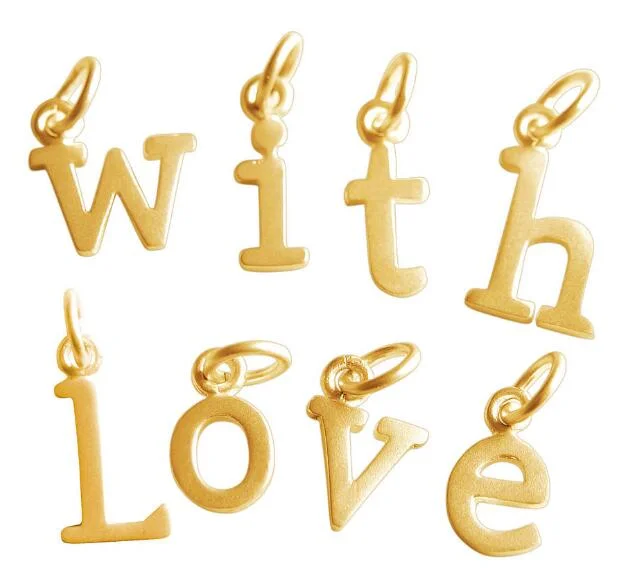 joyeria acero inoxidable  18k gold plated initial letter charm alphabet initial necklace DIY jewelry
