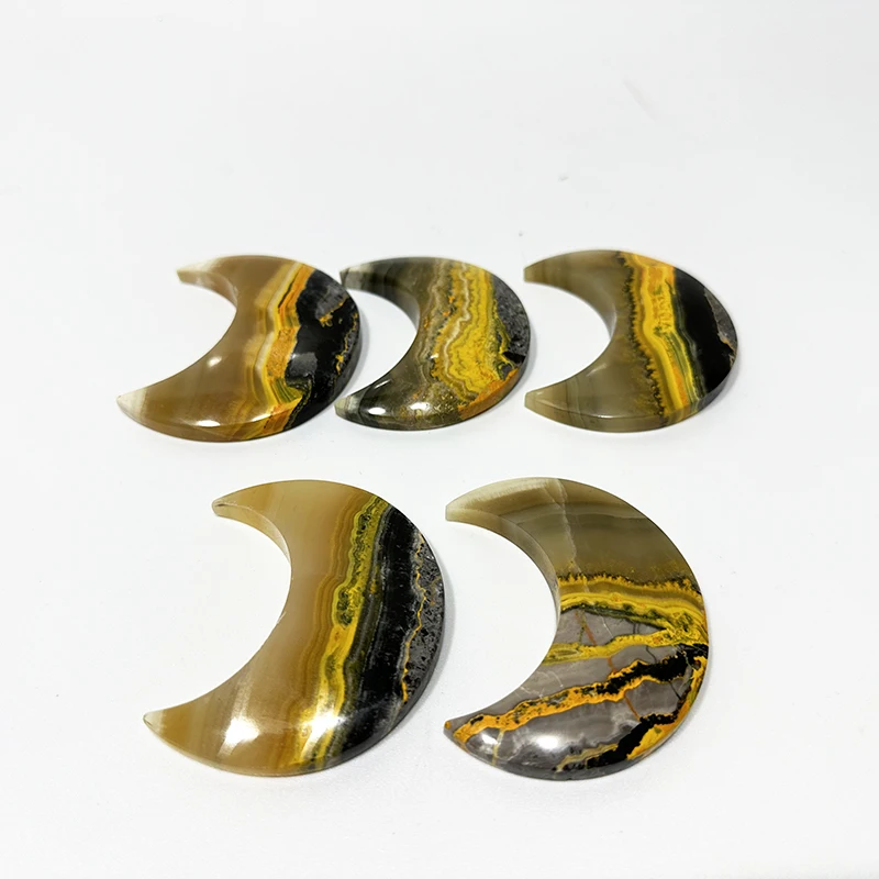 wholesale natural Ore Moon shape custom crystal moon  For Home decoration gift