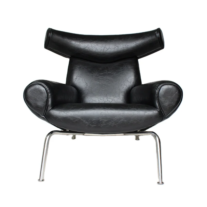 Modern Design Full Fabric Comfortable Single Ox Chair For Living Room Bedroom Furniture Armchair