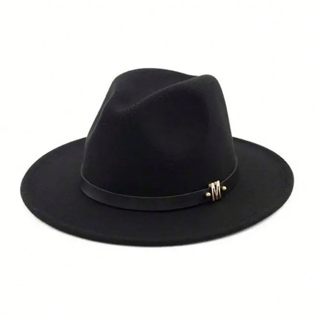 Chic M Felt Panama Hat Wool Wide Brim Fedora Trilby Hats For Women Men