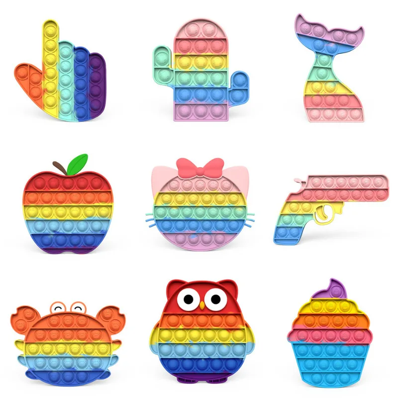 pop it game pop it with number new sensory fidget toys for kids silicone sensory Christmas silicone popper