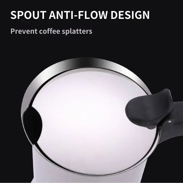 Strong Factory 6.6oz Stovetop Espresso Maker Percolator Italian Coffee Maker Capable Stainless Steel Moka Pot
