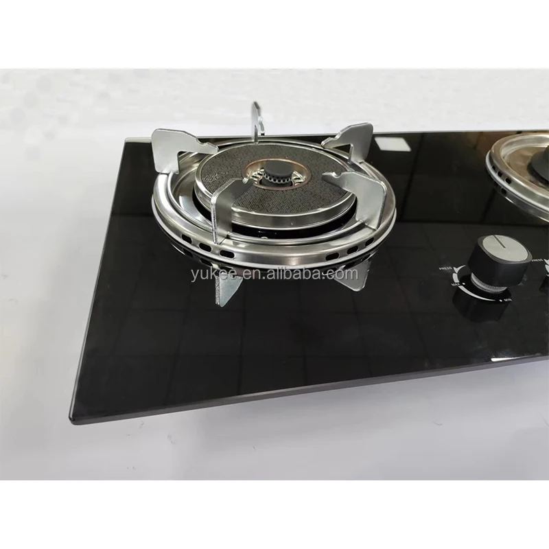 New Arrivals Infrared burner Low Consumption Double Burner Tempered Glass Gas Stove Built-in Gas Cooker