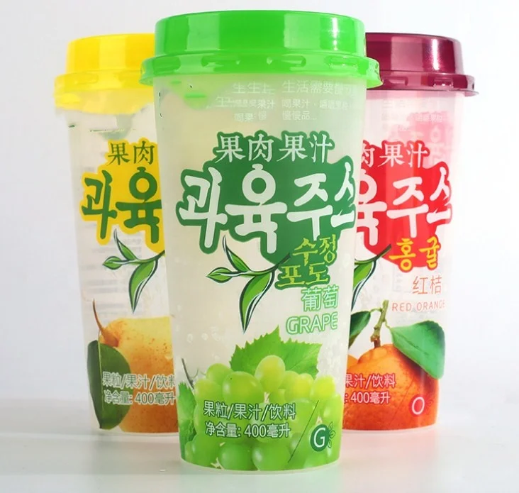 14 унций 400 мл впрыскиваемая чашка Boba для молока и чая в форме этикетки напитков сока Питьевая полипропиленовая IML с крышкой