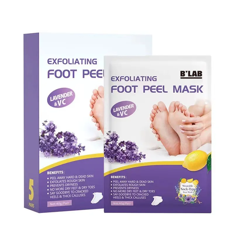 Private Label OEM ODM Soften Cutin Feet Care Exfoliating Foot Peel Mask