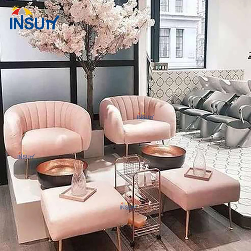 Nail salon foot spa massage chair pink pedicure manicure chairs luxury spa pedicure chairs