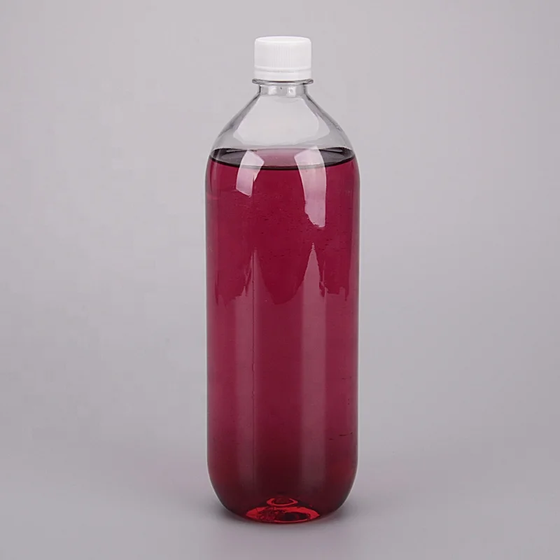 1L 1000 ml Plastic Juice bottle PLA Biodegradable Eco-friendly PET Round Plastic Food Grade Plastic Juice Bottle