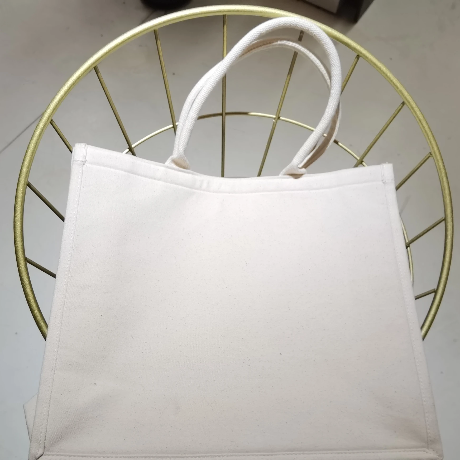 Yute Travel Handle Gift Shopping Product Tote Jute Handle Bag With Custom Printed Logo