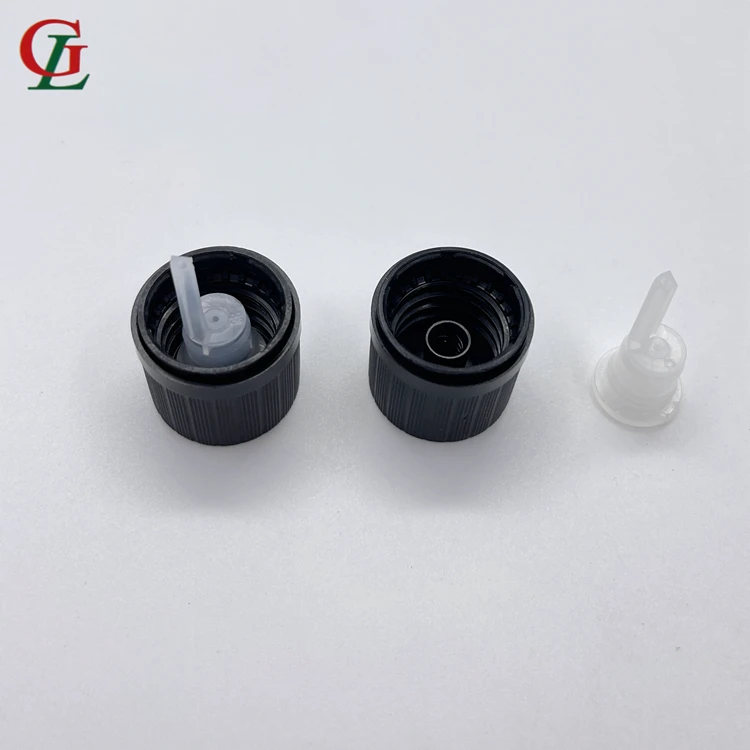 18mm dropper cap series, DIN 18 Plastic Tamper Evident Screw Cap with Orifice Reducer,  essential oil  CRC cap for essential oil