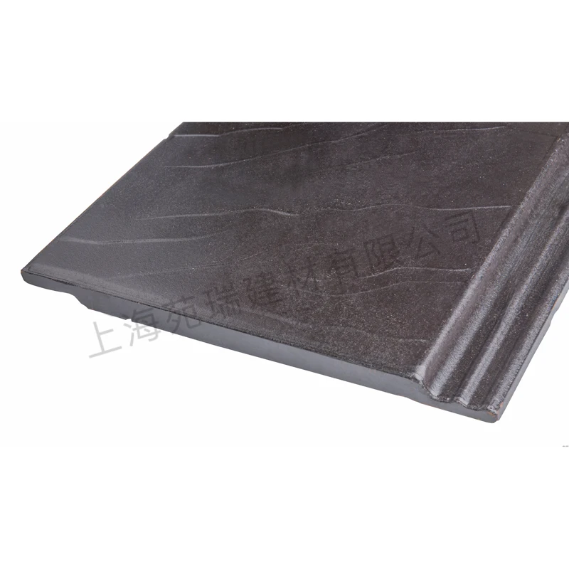 hot sale stone grain roof tiles 430*320mm heat and water proof clay material flat roofing tiles manufacturer