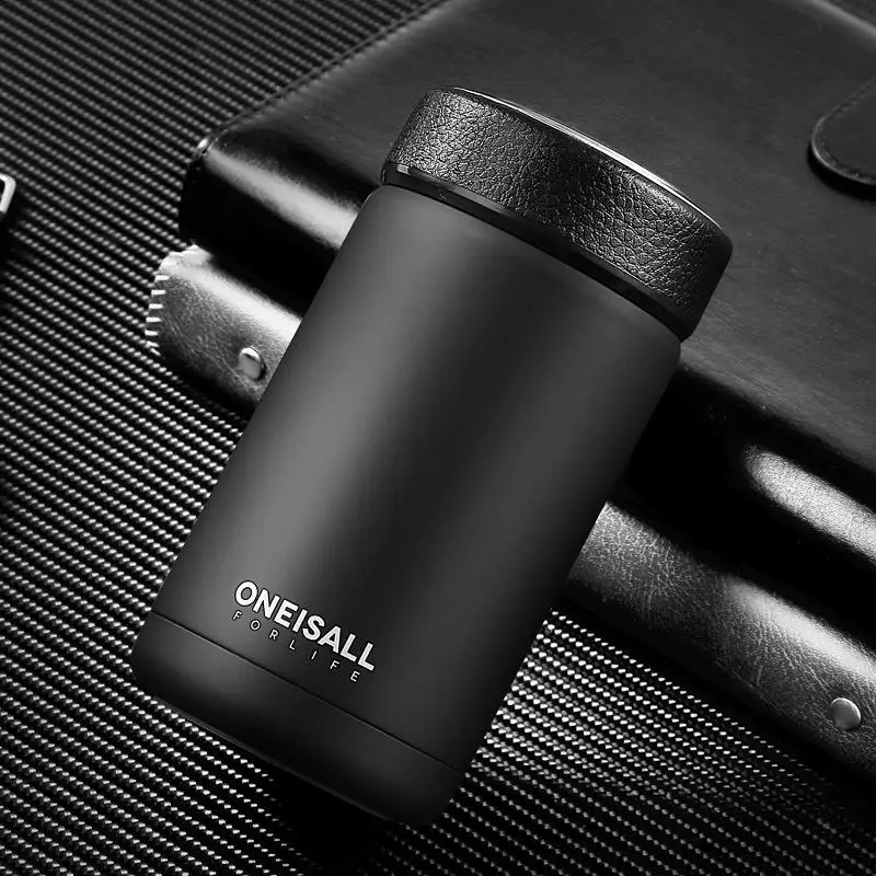 2023 Portable Thermos Bottle Stainless Steel Vacuum Flask Simple Business Coffee Mug High Quality Thermos Cup 380ML