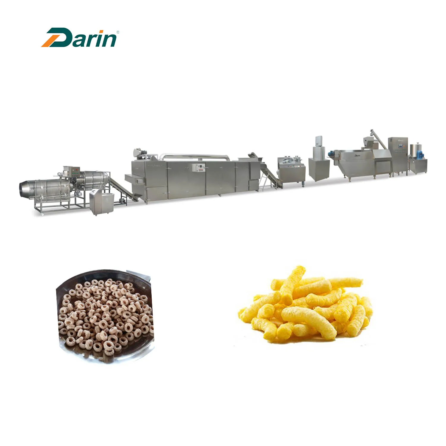 Cream corn stick bar automatic cut-off puffing food snack puffed extruder machine