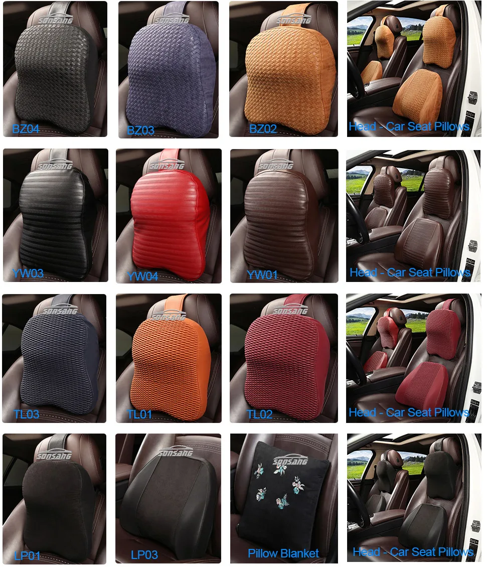 
Stylish comfortable ergonomic auto lumbar support seat back car pillow 