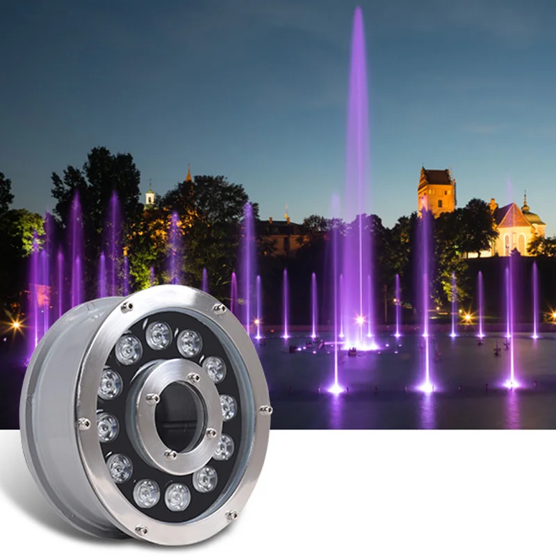 Завод Morden литье под давлением алюминия Ip68 водяной насос многоцветный Rgb подводный светодиодный фонарь для фонтана