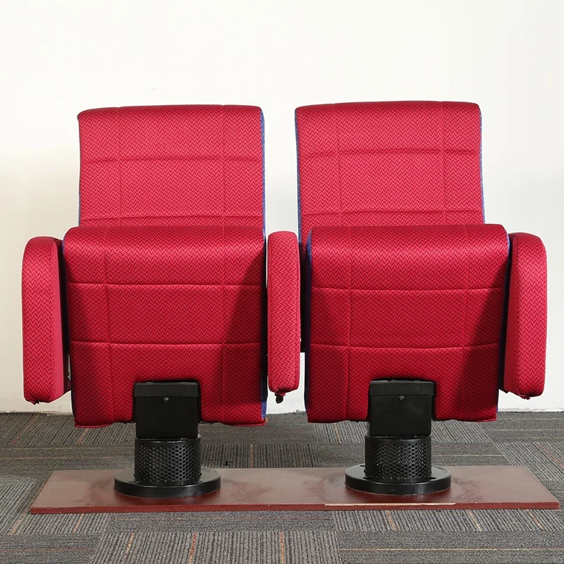 hot china malaysia Commercial Lecture Hall Modern High folding seat cheap Backrest red cloth vip auditorium chair
