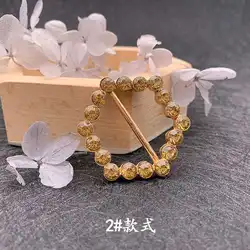 2020 Fancy design apparel metal buckle Rhinestone buckle hexagon designer rhinestone buckle for clothing for bag