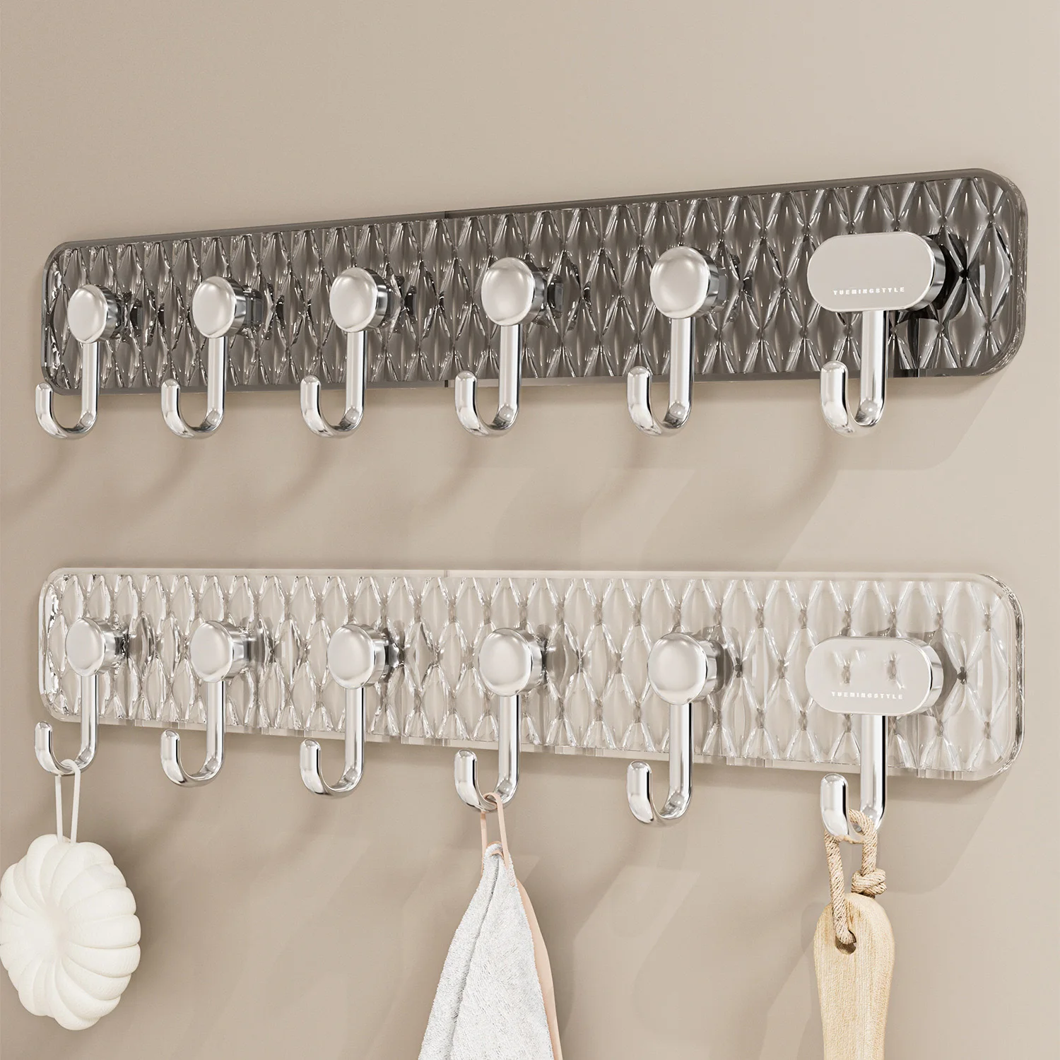 China Wholesale Adhesive Strong Load-Bearing Sticky Hooks Multifunctional Nail-Free Bathroom Kitchen Hooks