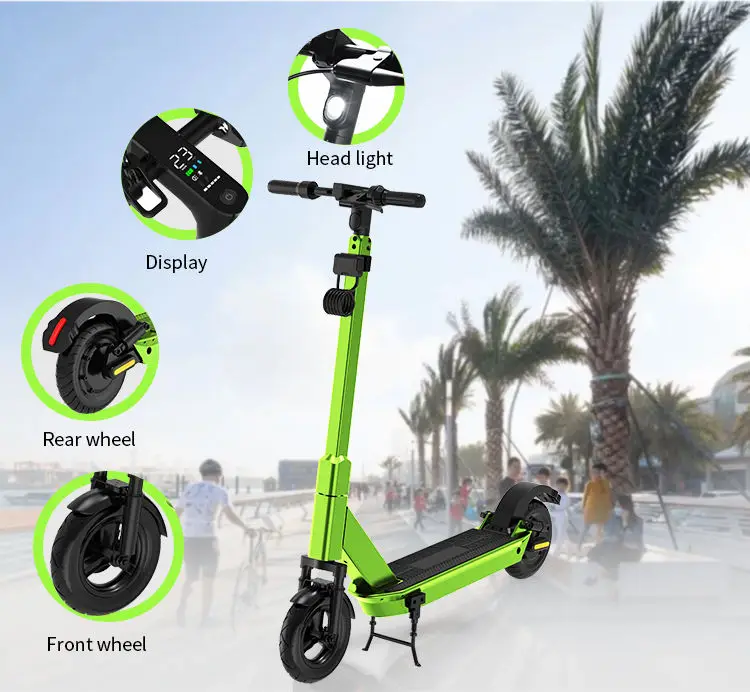 2024 High Quality  Scooter Us Eu Germany Warehouse Big Two Wheels Off Road Folding Electrical Scooter  500W