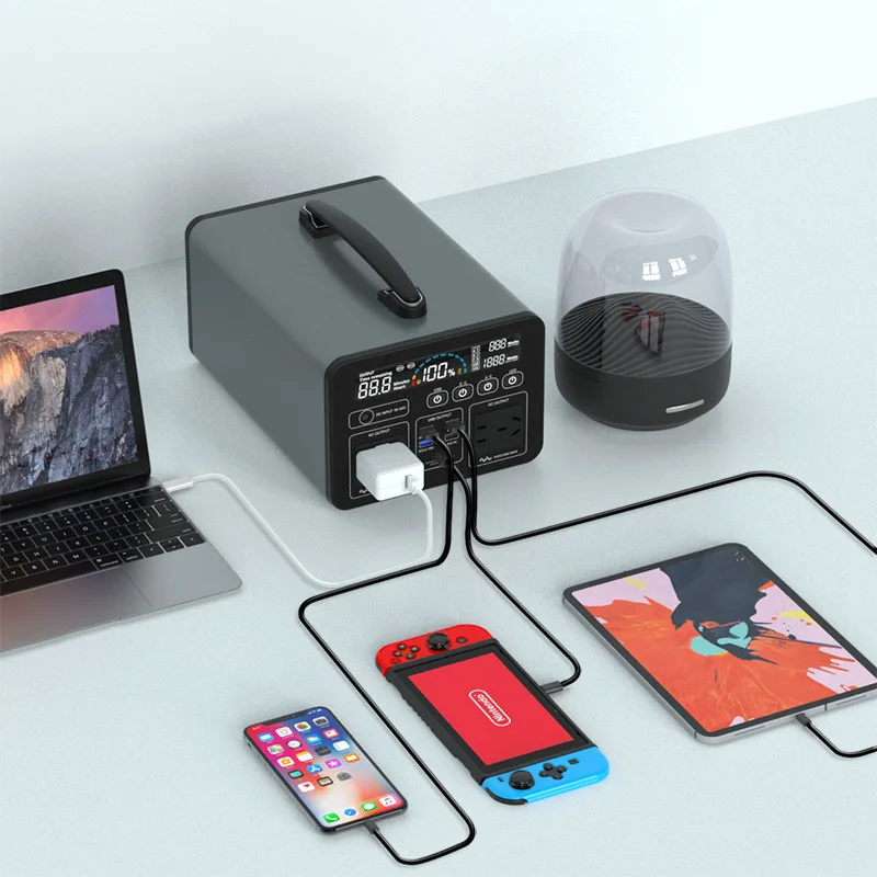 solar energy systems solar generator portable station power supply 500w solar panel power supply energy storage power bank 220v