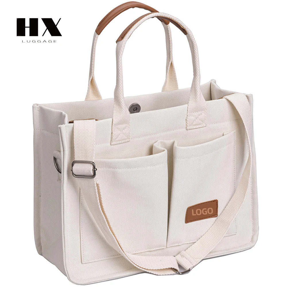 tote bags for women canvas tote with pockets, laptop crossbody purse Day tote, perfect for work beach gym shopping bag