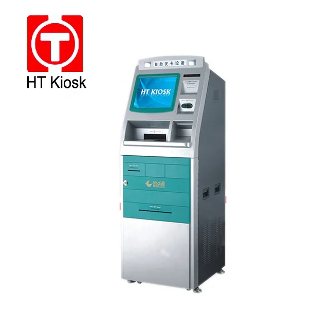 touch screen Customized self service Bus station tickets terminal printing Thermal receipt printer Mental pin pad kiosk