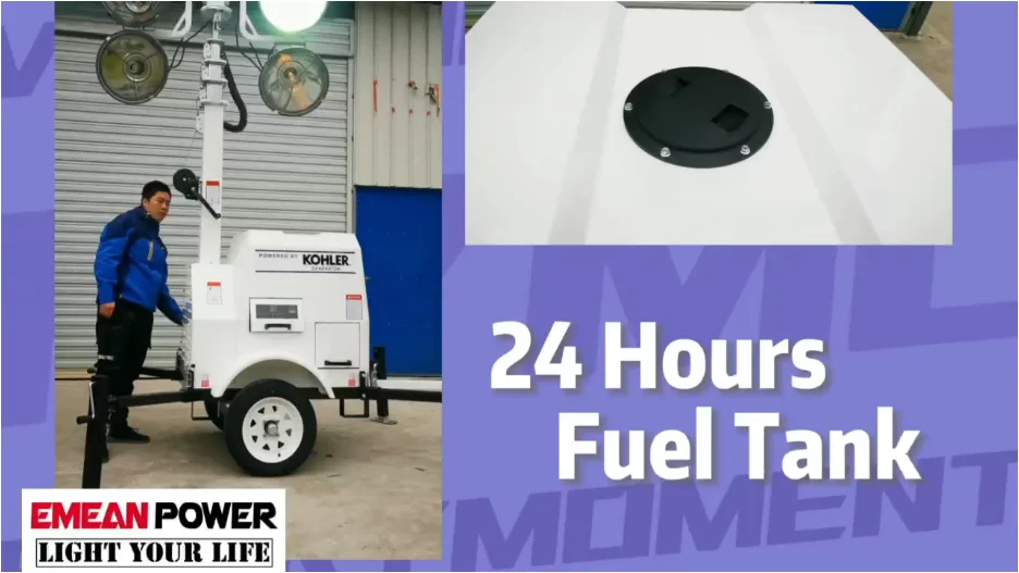 led construction mobile high mast antenna telescopic mast for lighting tower with generator for tower building