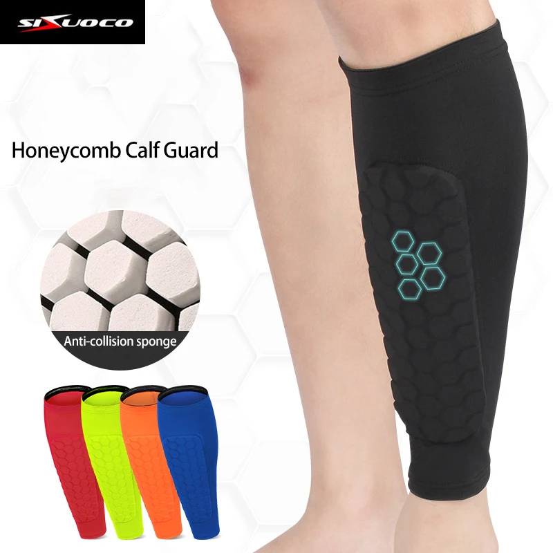 1 Pair Sports Soccer Shin Guard Pad Sleeve Sock For Adult Teens Children Leg Protective Support Football Compression Calf Sleeve