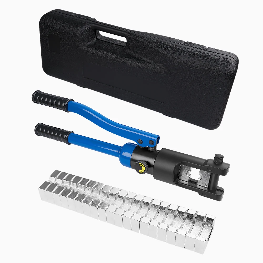 EMEADS YQK-120 Hydraulic Crimping Tool and Lug Cable CutterCrimper for 12 AWG to 00 (2/0) for Electrical Terminal Wire