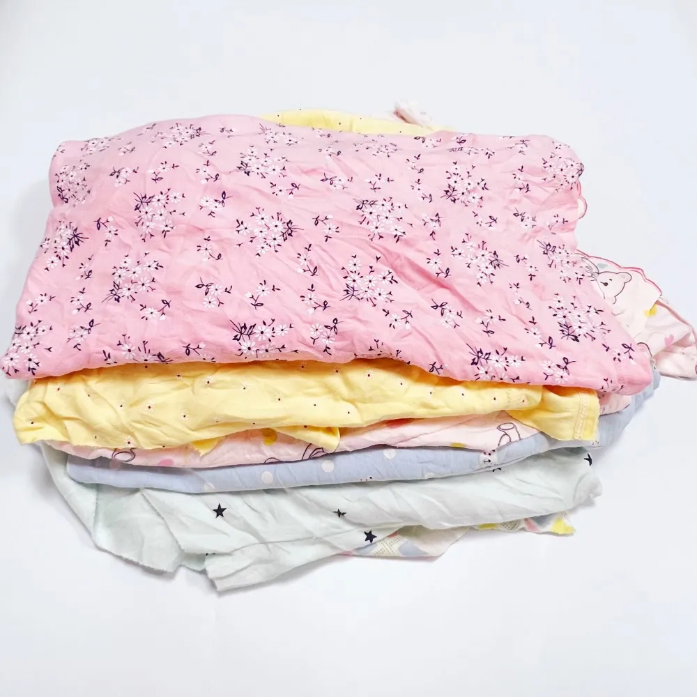 High quality 100% cotton recycled light  color mixed t shirt rags cleaning cloth marine rags in bale