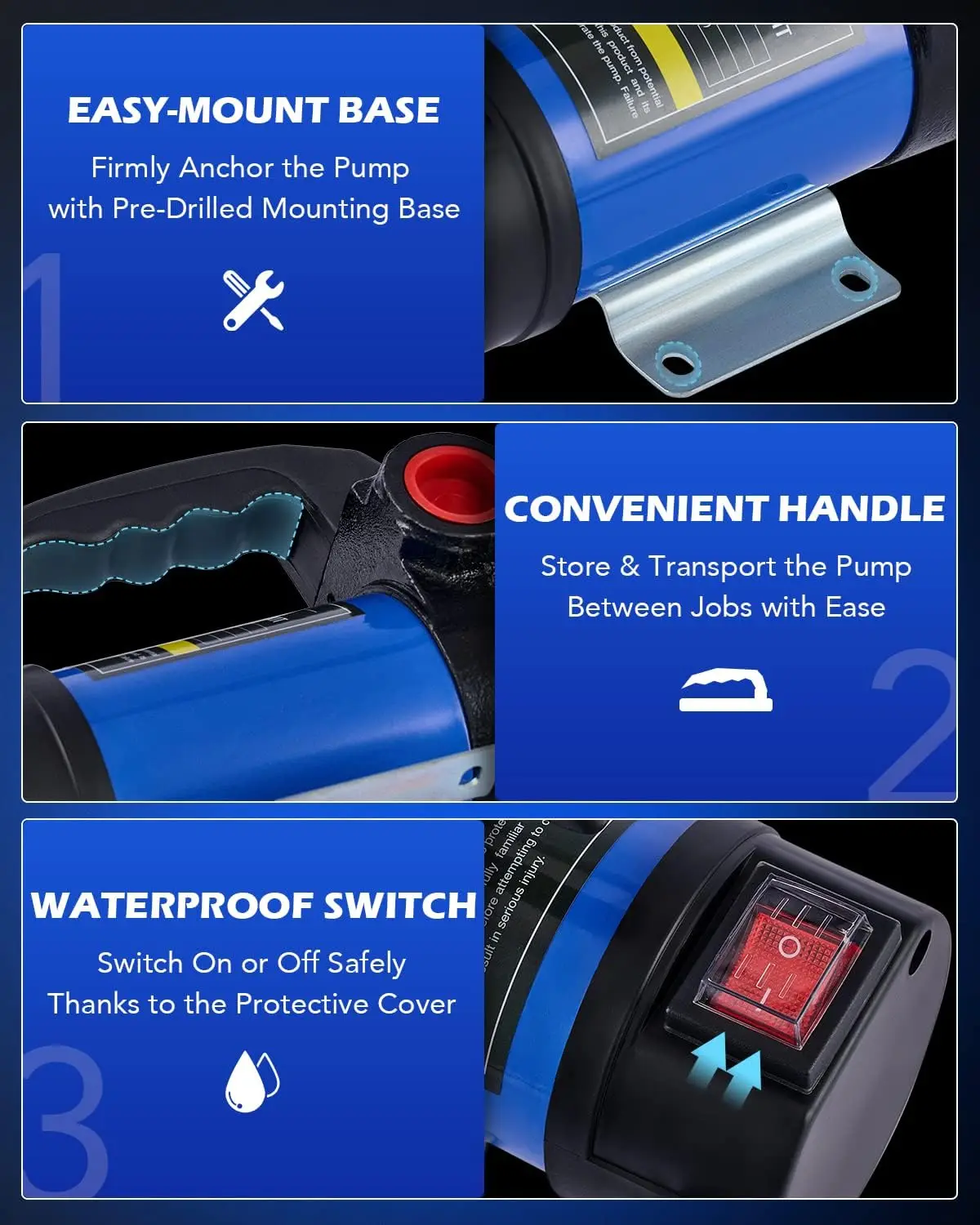 Portable Fuel Transfer Pump with Premium Filter Package  Gasoline Diesel Kerosene Ethanol Blends 12v Fuel Transfer Pump
