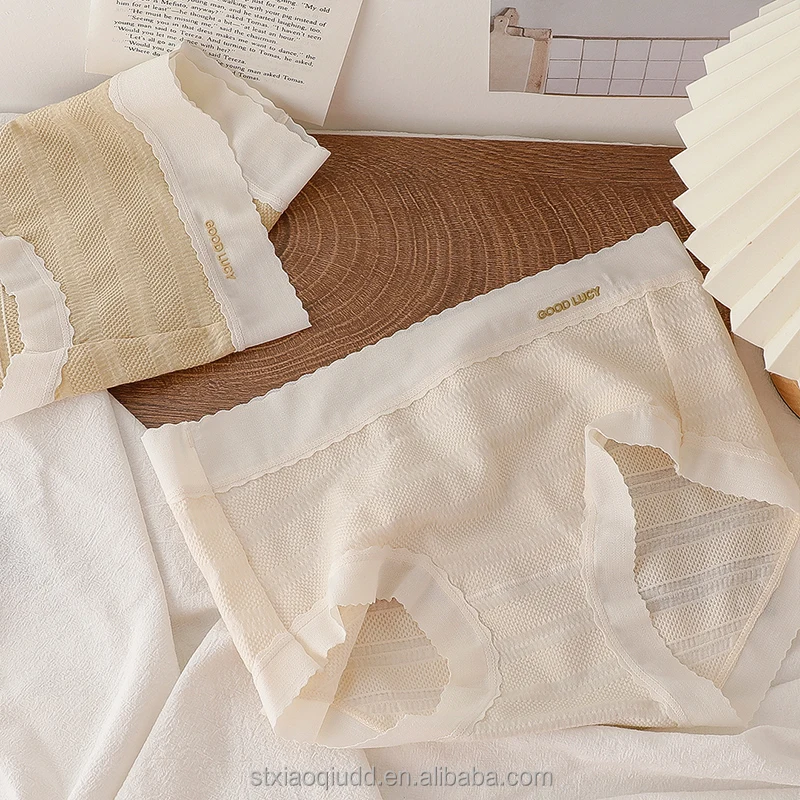 Autumn new puffy cotton simple hip color wholesale matcha girls traceless briefs comfortable women mid waist seamless panties