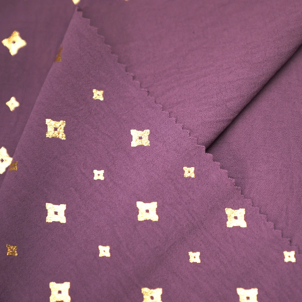 100% Microfiber Polyester Fabric 180D*180D Star pattern CEY Woven Fabric For Garment