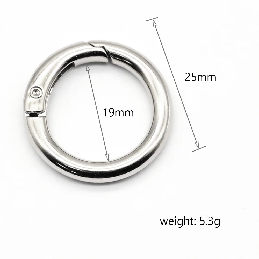BSCI Factory Zinc Alloy Round Spring Snap Hooks with Gate O Ring Carabiner Clips