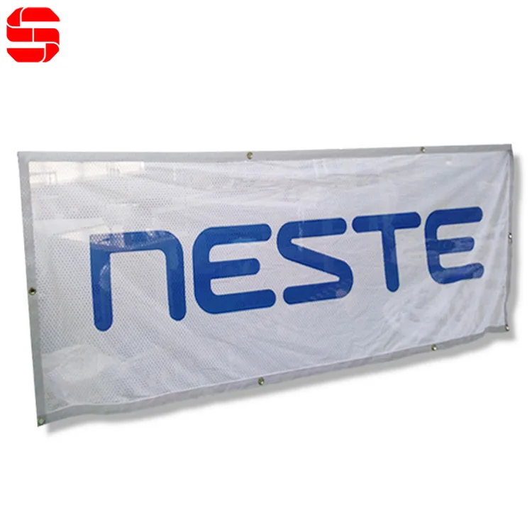 Custom banner Outdoor Activity Windproof Mesh Fabric Sublimation print Banner for Promotion Construction Fence printed banner
