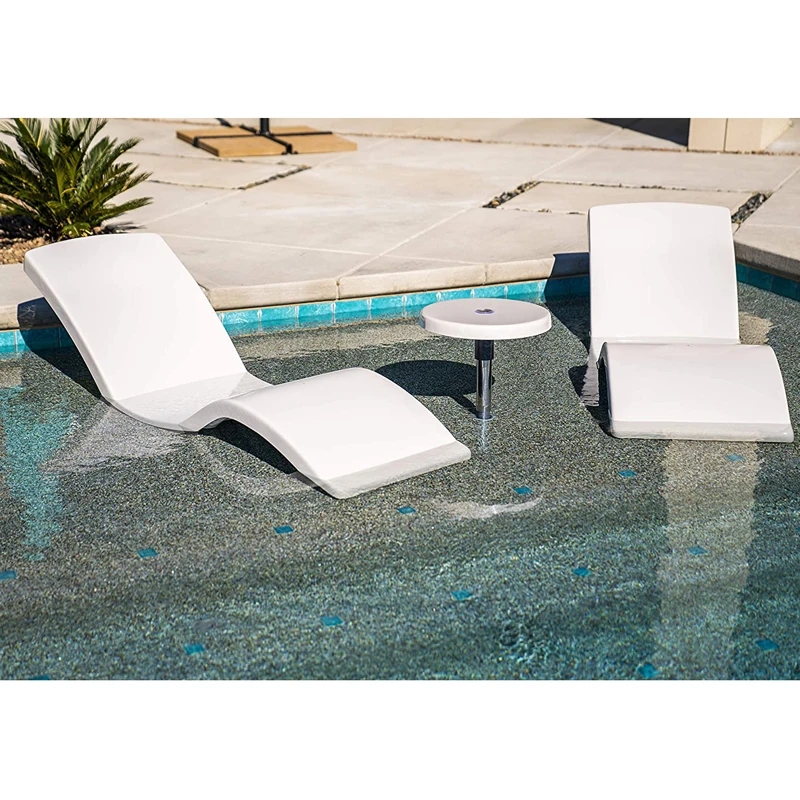Leisure Outdoor Sign plastic Ledge Pool Chair Fiberglass Poolside Sun Lounger