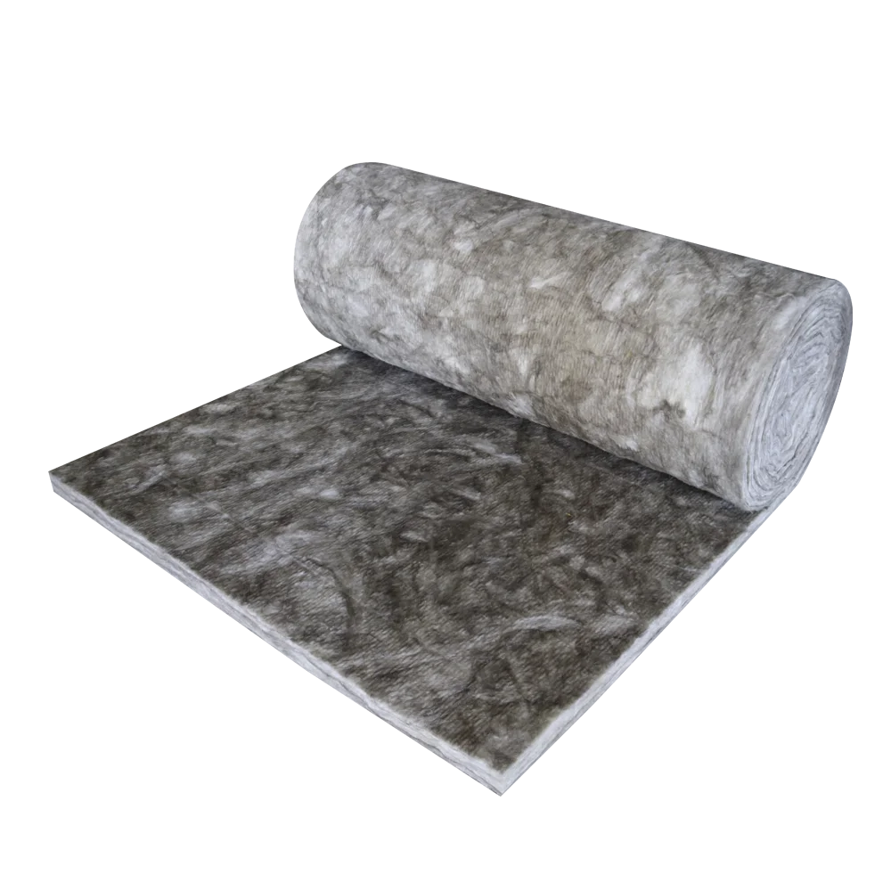 R4.2 25 mm Thickness Black Glass fiber for Duct Wrap Heat Insulation Black Tissue Facing Glass Wool Blanket