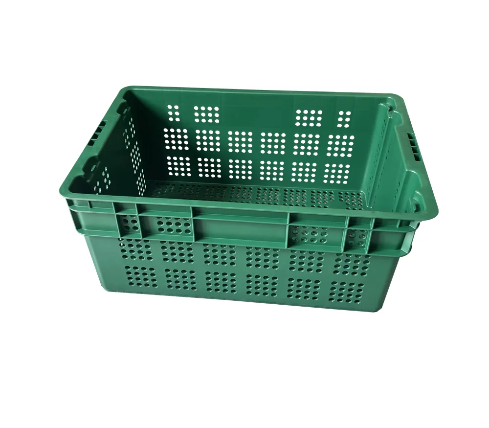 600x400x250 mm Customized Transport Plastic Crate Fruit Basket Stackable Nestable Fruit Container Mesh Vegetable Storage crate